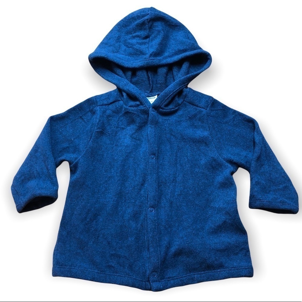 🎉3 For 15$🎉 Soft Blue Button Down Baby Hoodie Size 3-6 Months